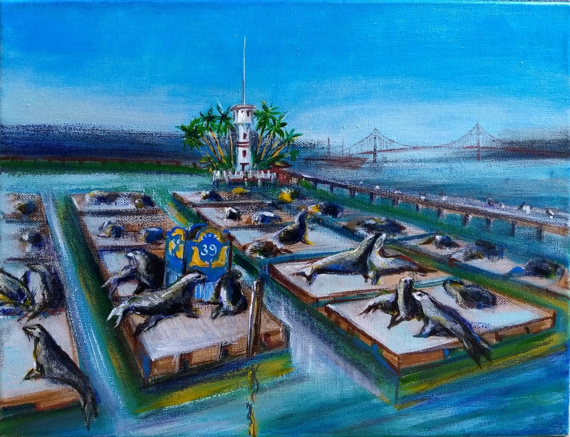 San Francisko Pier 39 by artist Anastasia Shimanskaya